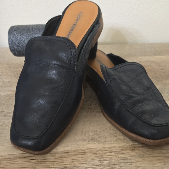 Lucky Brand Black Leather Loafers - Picture 1 of 7